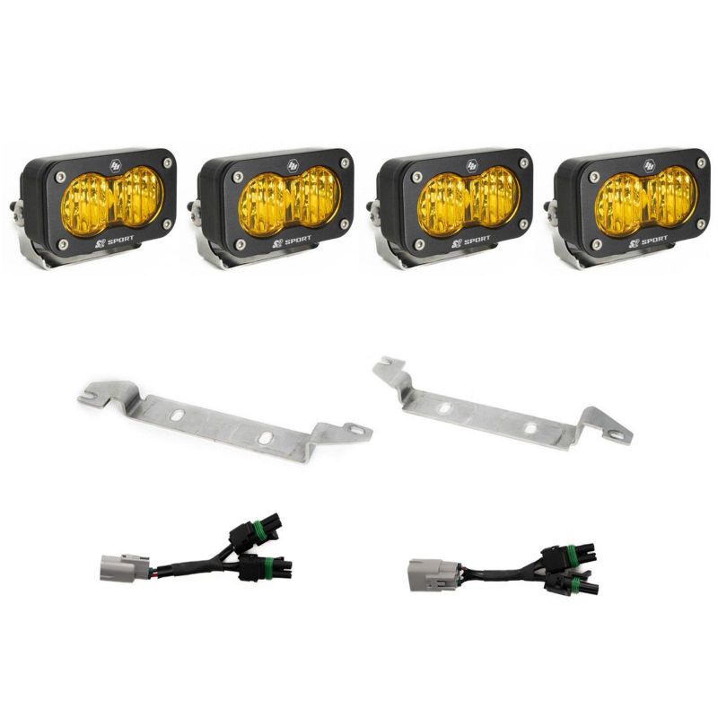 Picture of Baja Designs S2 Sport Fog Kit - 2024+ Toyota Tacoma TRD Pro/Trailhunter (Amber)