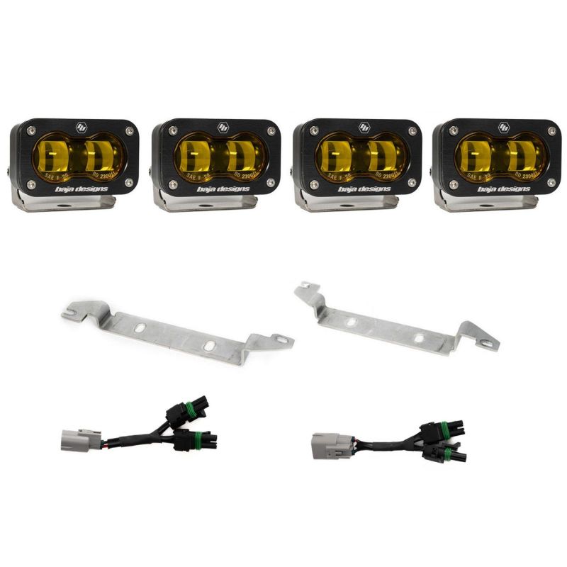 Picture of Baja Designs S2 SAE Fog Kit - 2025+ Toyota 4Runner TRD Pro/Trailhunter (Amber)