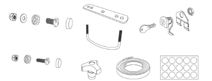 Picture of Thule PART BAG-MASTER 4 U-BOLT KIT-UPS BOX 682 (SideKick Mounting Hardware Set)