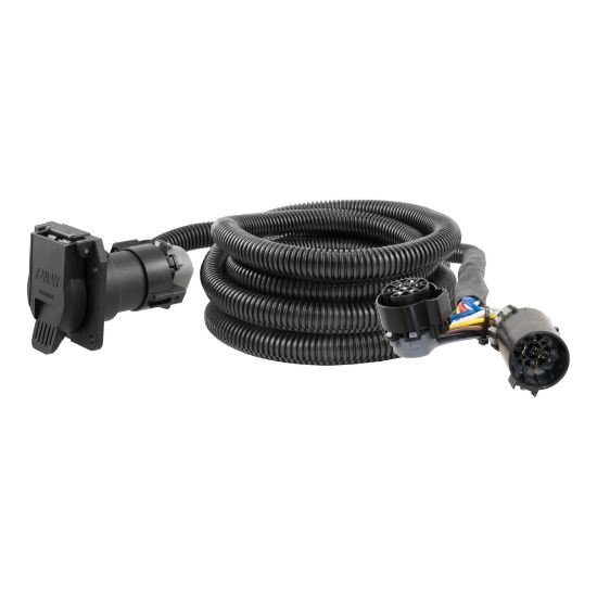 Picture of Curt 10' Custom Wiring Extension Harness (Adds 7-Way RV Blade to Truck Bed) - 56000