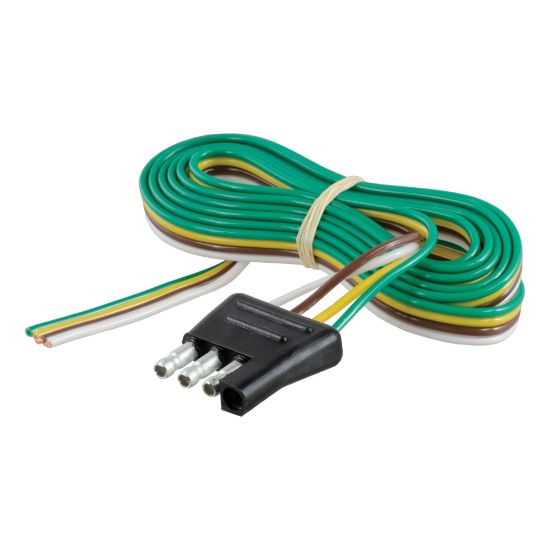 Picture of Curt 4-Way Flat Connector Plug with 48" Wires (Trailer Side) - 58032