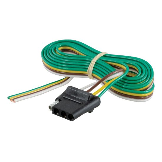 Picture of Curt 4-Way Flat Connector Socket with 48" Wires (Vehicle Side) - 58042