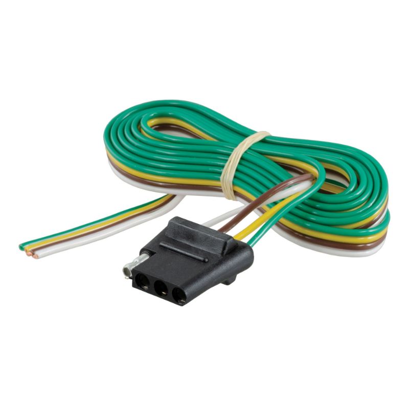 Picture of Curt 4-Way Flat Connector Socket with 48" Wires (Vehicle Side) - 58042