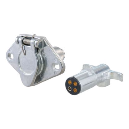 Picture of Curt 4-Way Round Connector Plug & Socket (Packaged) - 58671