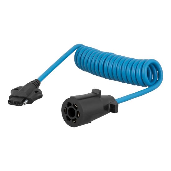 Picture of Curt 5' Electrical Adapter Harness (7-Way RV Blade Vehicle to 4-Way Flat Trailer) - 57271