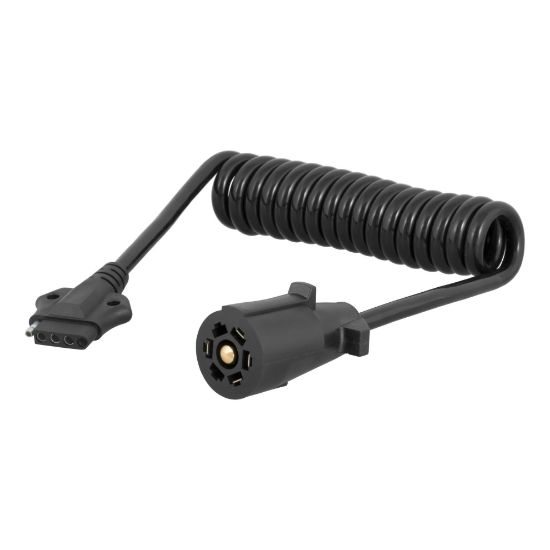 Picture of Curt 5' Electrical Adapter Harness (7-Way RV Blade Vehicle to 5-Way Flat Trailer) - 57281