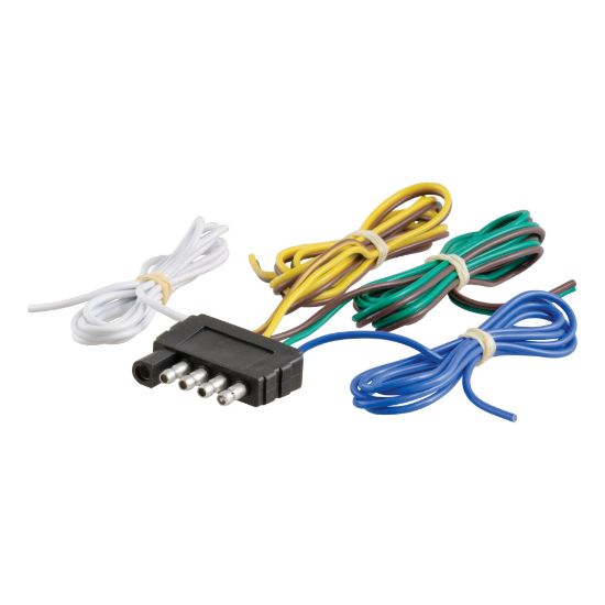 Picture of Curt 5-Way Flat Connector Plug with 48" Wires (Trailer Side) - 58540