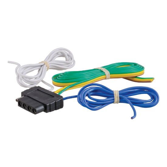 Picture of Curt 5-Way Flat Connector Socket with 60" Wires (Vehicle Side) - 58530