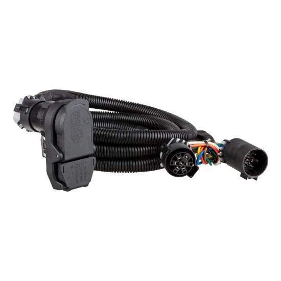 Picture of Curt 7' Custom Wiring Extension Harness (Adds 4-Way, 7-Way RV Blade to Truck Bed) - 56003