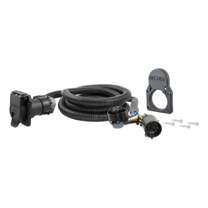 Picture of Curt 7' GM Wiring Extension Harness & Cover (Adds 7-Way RV Blade to Truck Bed) - 56072