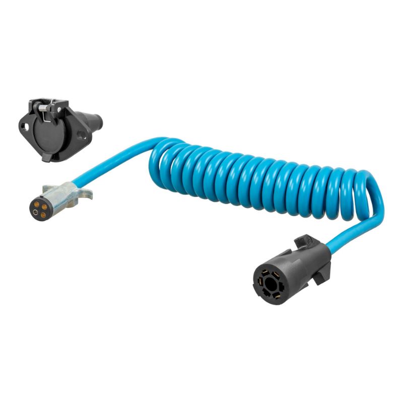 Picture of Curt 8' Dinghy Towing Adapter & Socket (7-Way RV Blade to 4-Way Round Vehicle) - 57285