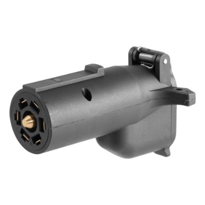 Picture of Curt Adapter with Alarm (7-Way RV Blade to 6-Way Round Trailer, Center Pin Auxiliary) - 57726