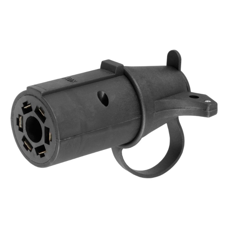 Picture of Curt Adapter with Tester (7-Way RV Blade to 6-Round Trailer, Center Pin Auxiliary) - 57255