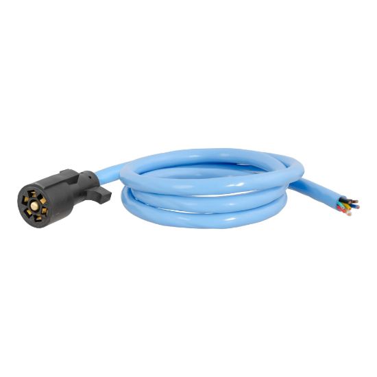 Picture of Curt Cold-Weather Replacement 7-Way RV Blade with 8' Wires (Trailer Side) - 56612