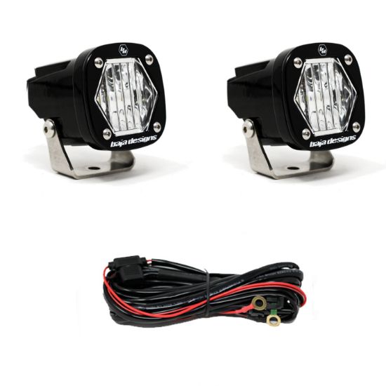 Picture of Baja Designs LED Light Pods Amber Lens Driving Combo Pattern Pair XL Sport Series
