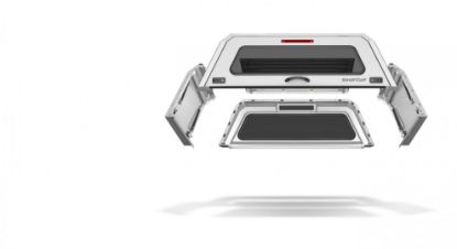 Picture of SmartCap EVOc Commercial OEM White Truck Cap - 2024-2026 Toyota Tacoma (6'0" Bed) - EC1313-WH