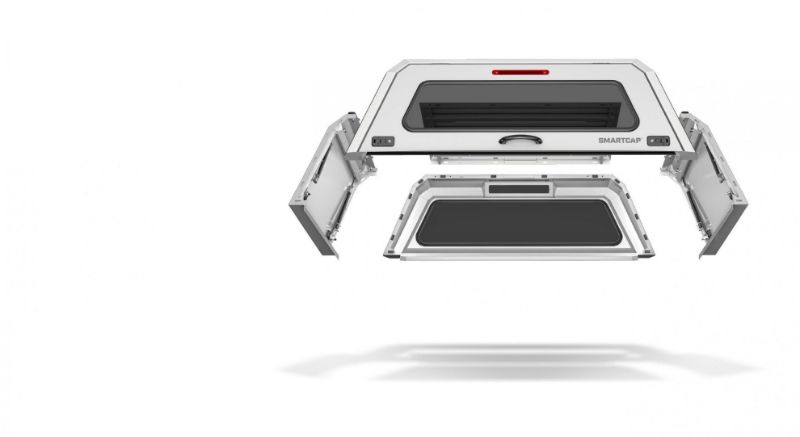 Picture of SmartCap EVOc Commercial OEM White Truck Cap - 2024-2026 Toyota Tacoma (6'0" Bed) - EC1313-WH