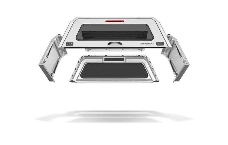 Picture of SmartCap EVOc Commercial Truck Cap - 2021-2026 Ford F-150 (6'5" Bed) - EC0319-WH