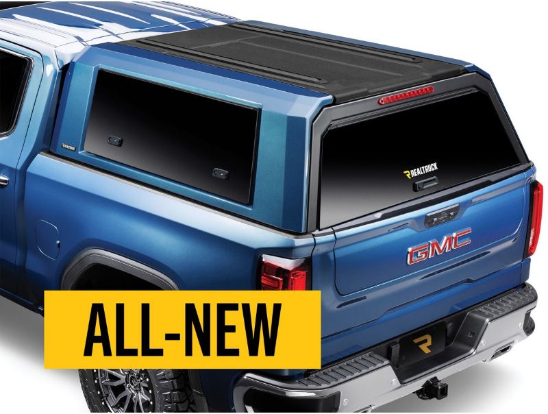 Picture of RealTruck Ascend Truck Cap FGC-4500 - 2019-2026 Chevrolet Silverado/Sierra 1500 (5' 8" Short Bed, Titanium Rush Metallic) - PA-26177-G6M