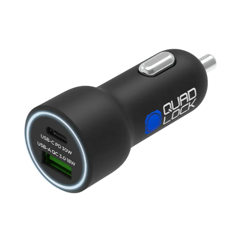 Picture of Quad Lock 48W Dual Car Charger - USB-C PD + USB-A QC3.0