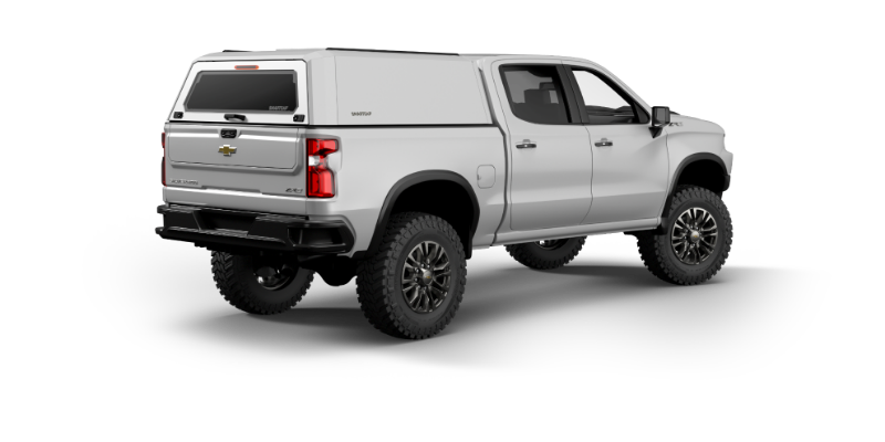 Picture of SmartCap EVOh Hatchback Commerical White Truck Cap - 2019-2026 Chevrolet Silverado/Sierra 1500 (5'8" Bed) - EH0108-WH