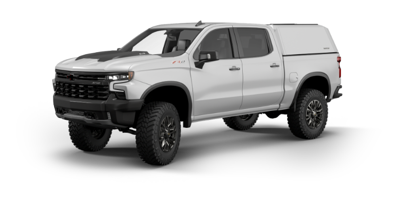 Picture of SmartCap EVOh Hatchback Commerical White Truck Cap - 2019-2026 Chevrolet Silverado/Sierra 1500 (5'8" Bed) - EH0108-WH