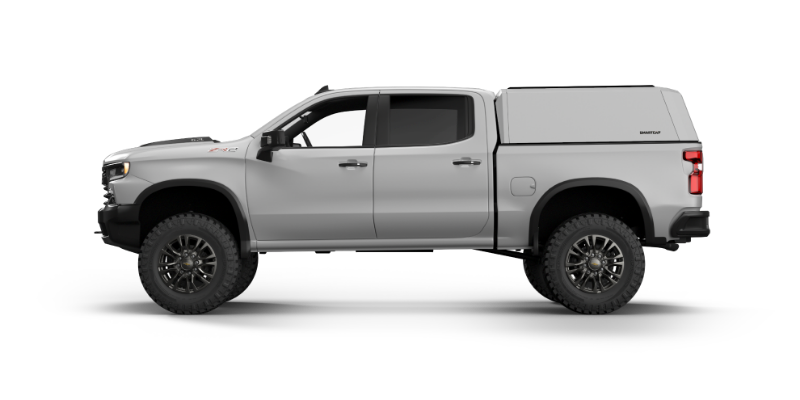 Picture of SmartCap EVOh Hatchback Commerical White Truck Cap - 2019-2026 Chevrolet Silverado/Sierra 1500 (5'8" Bed) - EH0108-WH