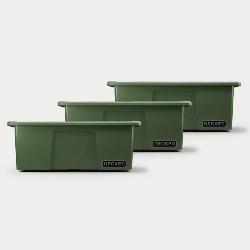 Picture of DECKED Payloader 32 Storage Bin - Ranger Green (3-Pack)