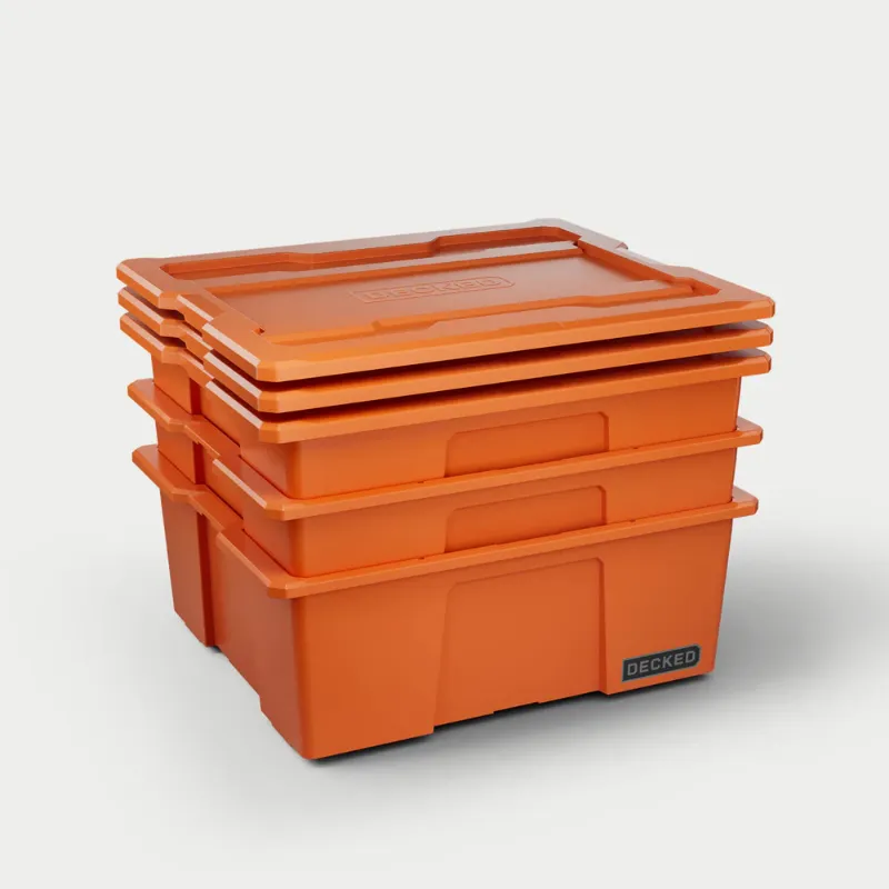 Picture of DECKED Payloader 32 Storage Bin - Blaze Orange (3-Pack)