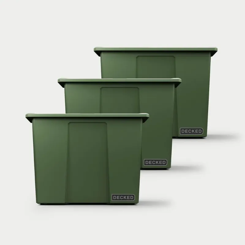 Picture of DECKED Payloader 64 Storage Bin - Ranger Green (3-Pack)
