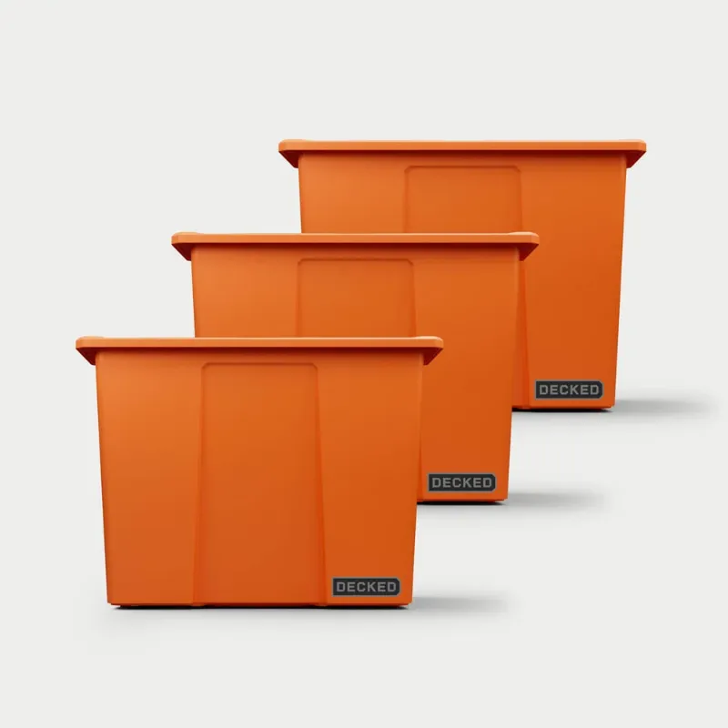 Picture of DECKED Payloader 64 Storage Bin - Blaze Orange (3-Pack)